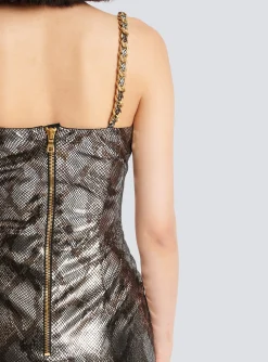 Long Dress With Chain Straps-Balmain Hot