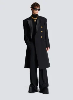 Long Military-style Coat-Balmain Flash Sale