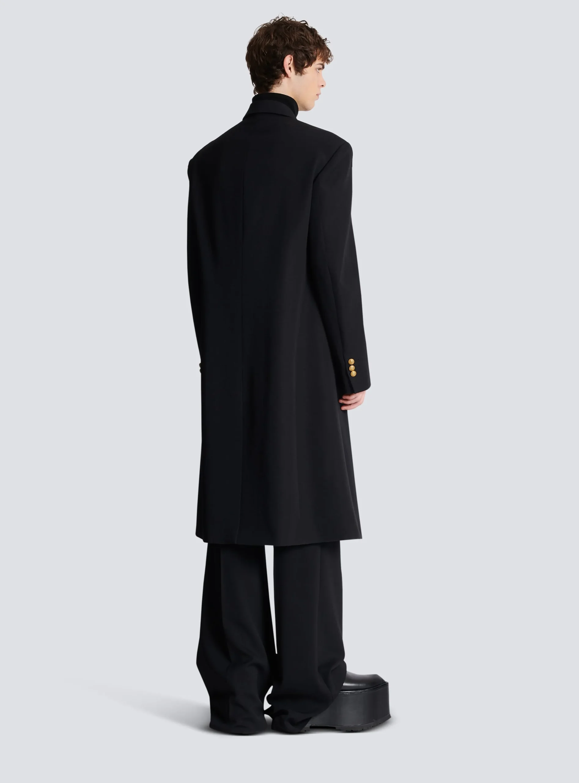 Long Military-style Coat-Balmain Flash Sale
