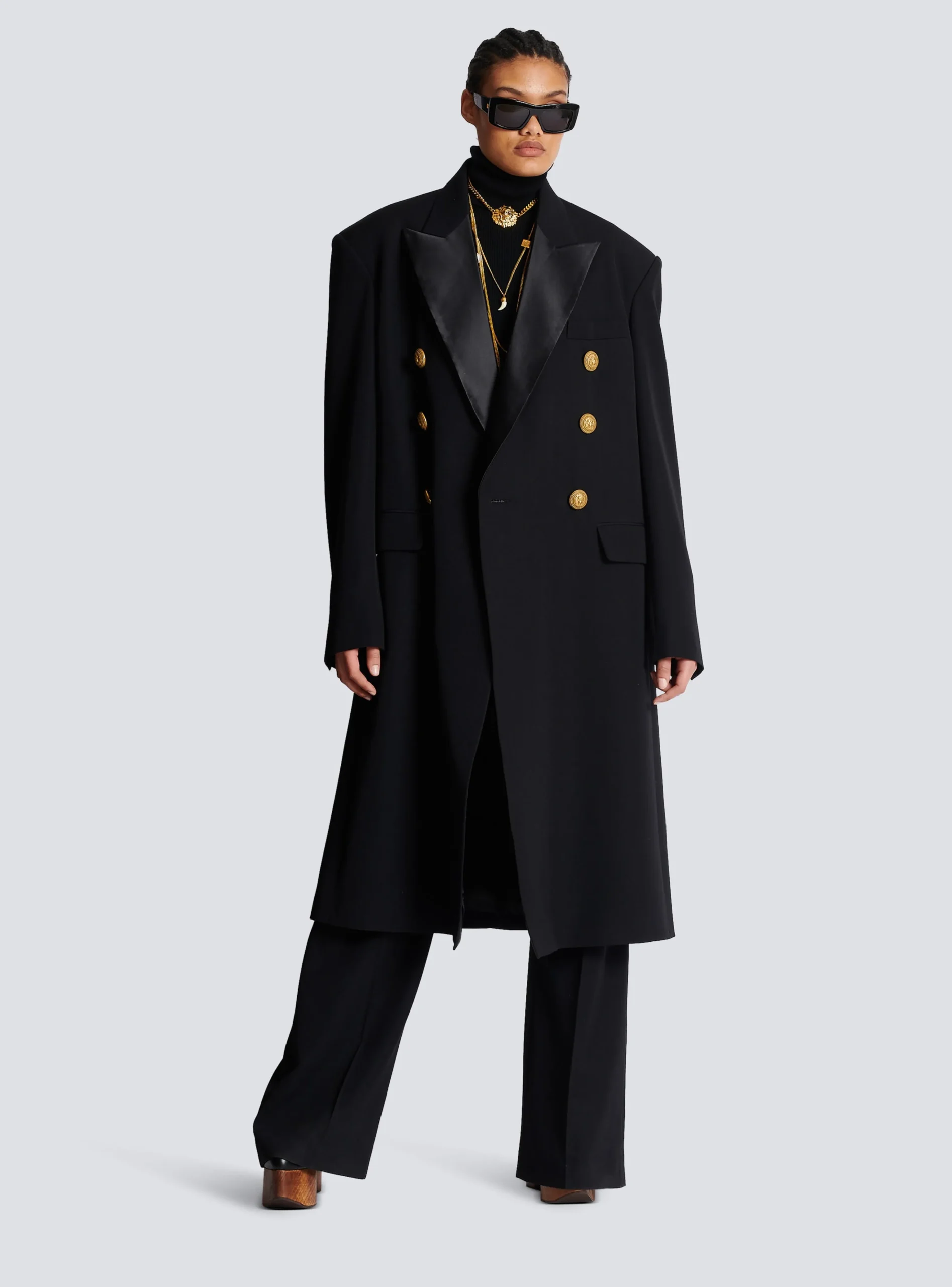 Long Military-style Coat-Balmain Flash Sale