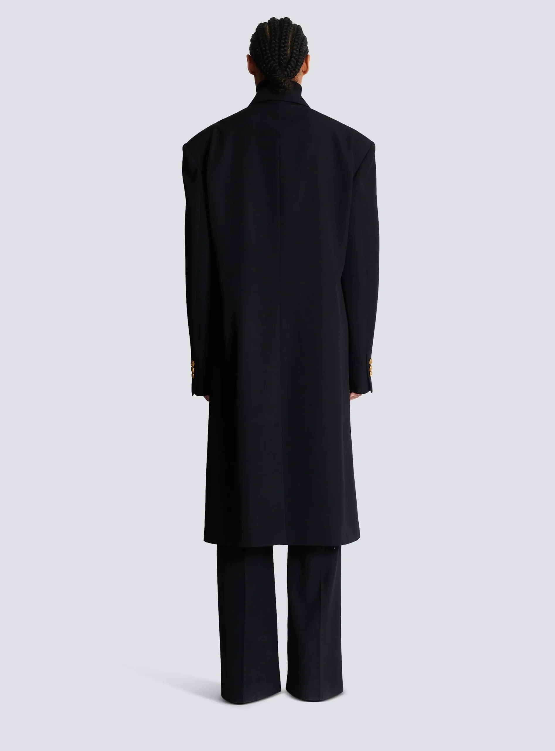 Long Military-style Coat-Balmain Flash Sale