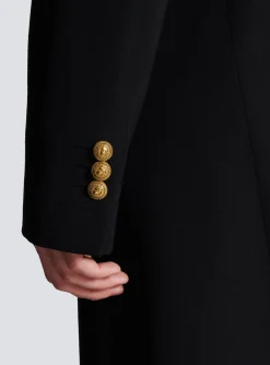 Long Military-style Coat-Balmain Flash Sale