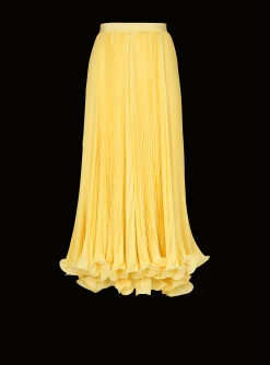 Long Pleated Skirt With Ruffles-Balmain Shop