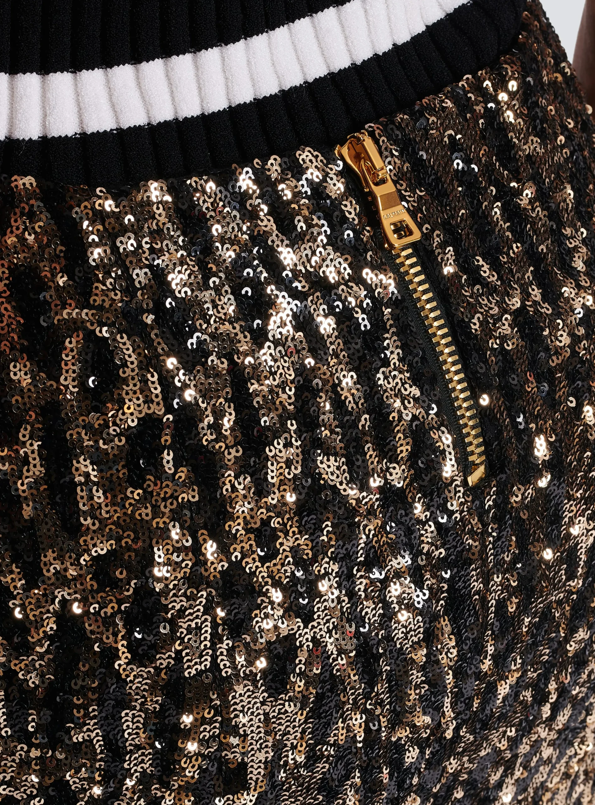 Long Skirt With Sequin Embroidery-Balmain Clearance
