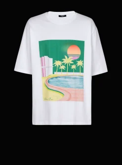 Loose Postcard Printed T-shirt-Balmain Shop