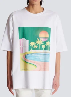 Loose Postcard Printed T-shirt-Balmain Shop