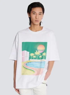 Loose Postcard Printed T-shirt-Balmain Shop