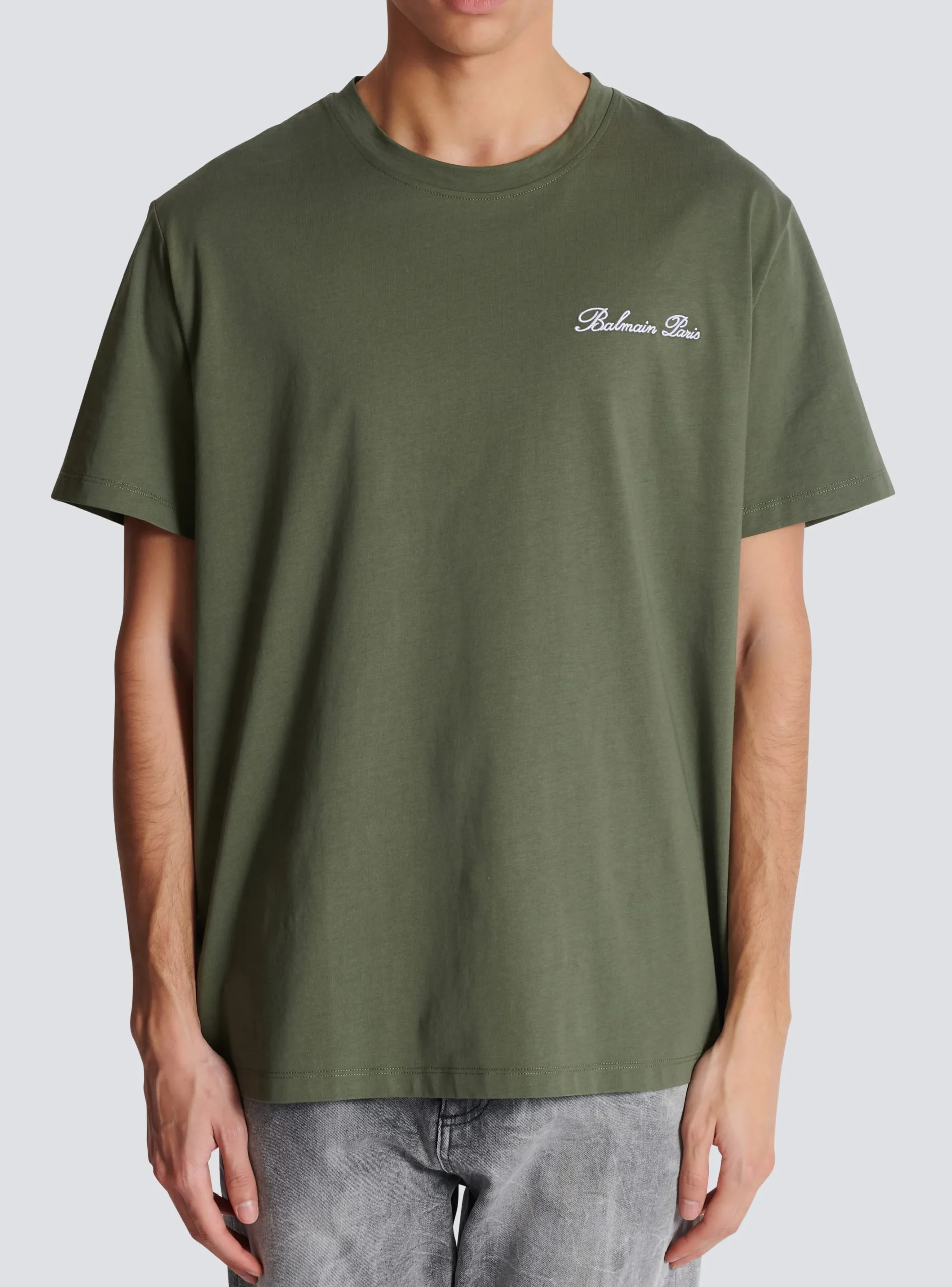 Loose T-shirt With Signature Embroidery-Balmain Sale