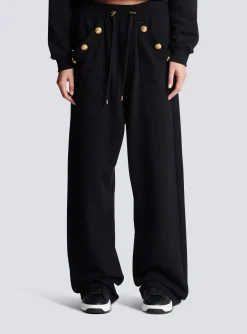 Loose-fitting Buttoned Joggers-Balmain Cheap