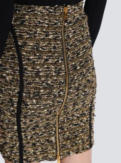 Lurex Tweed Skirt-Balmain Outlet