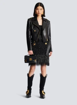 Lurex Tweed Strappy Top-Balmain Store