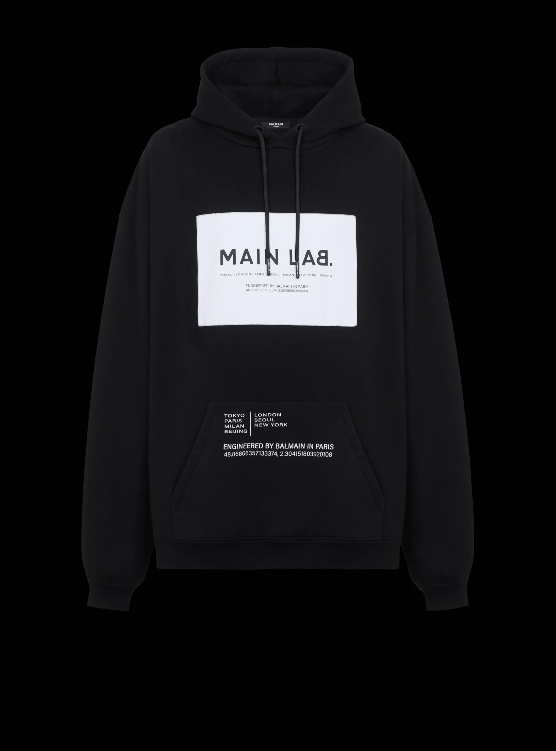 Main Lab Label Hoodie-Balmain Flash Sale
