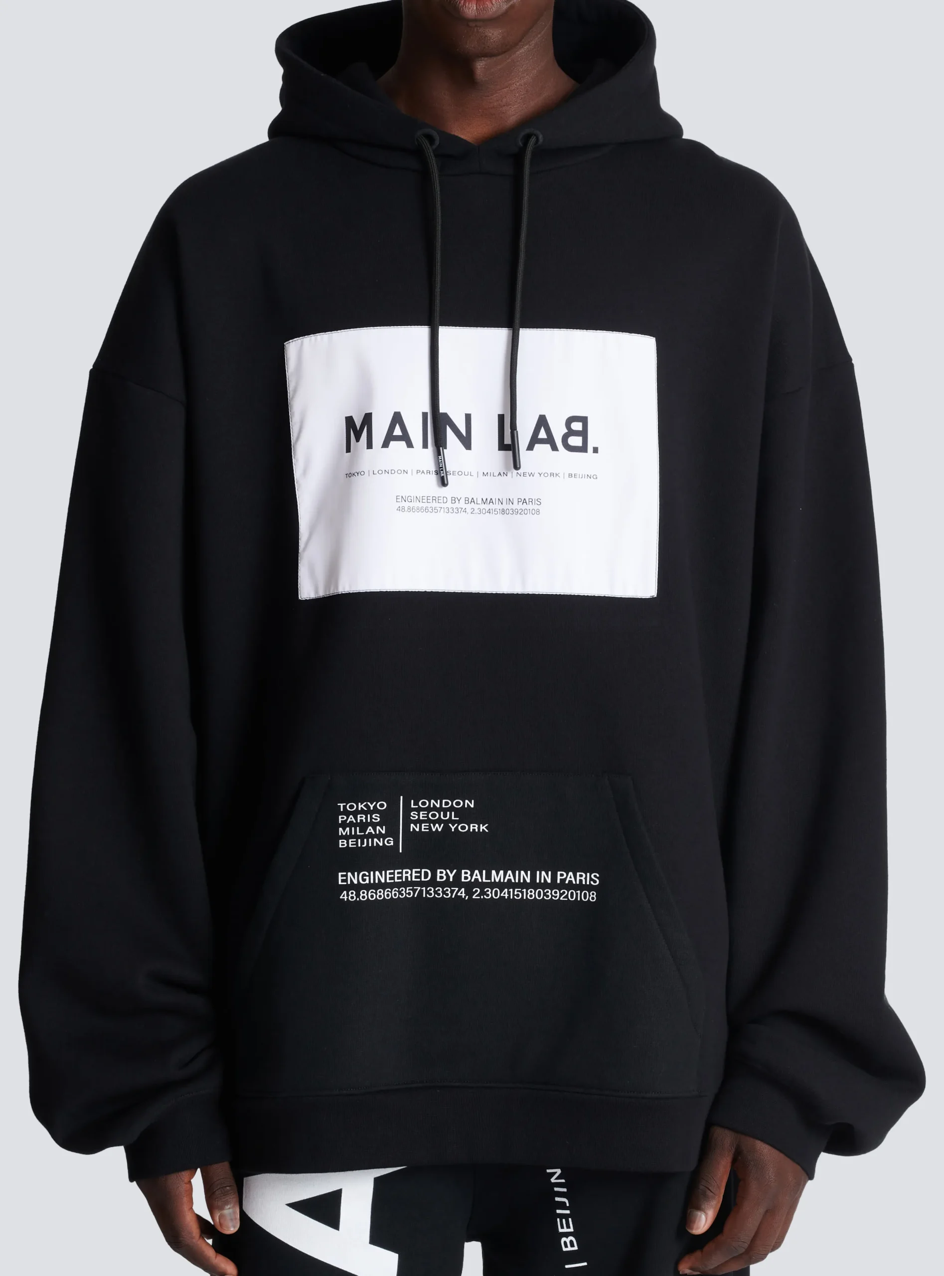 Main Lab Label Hoodie-Balmain Flash Sale