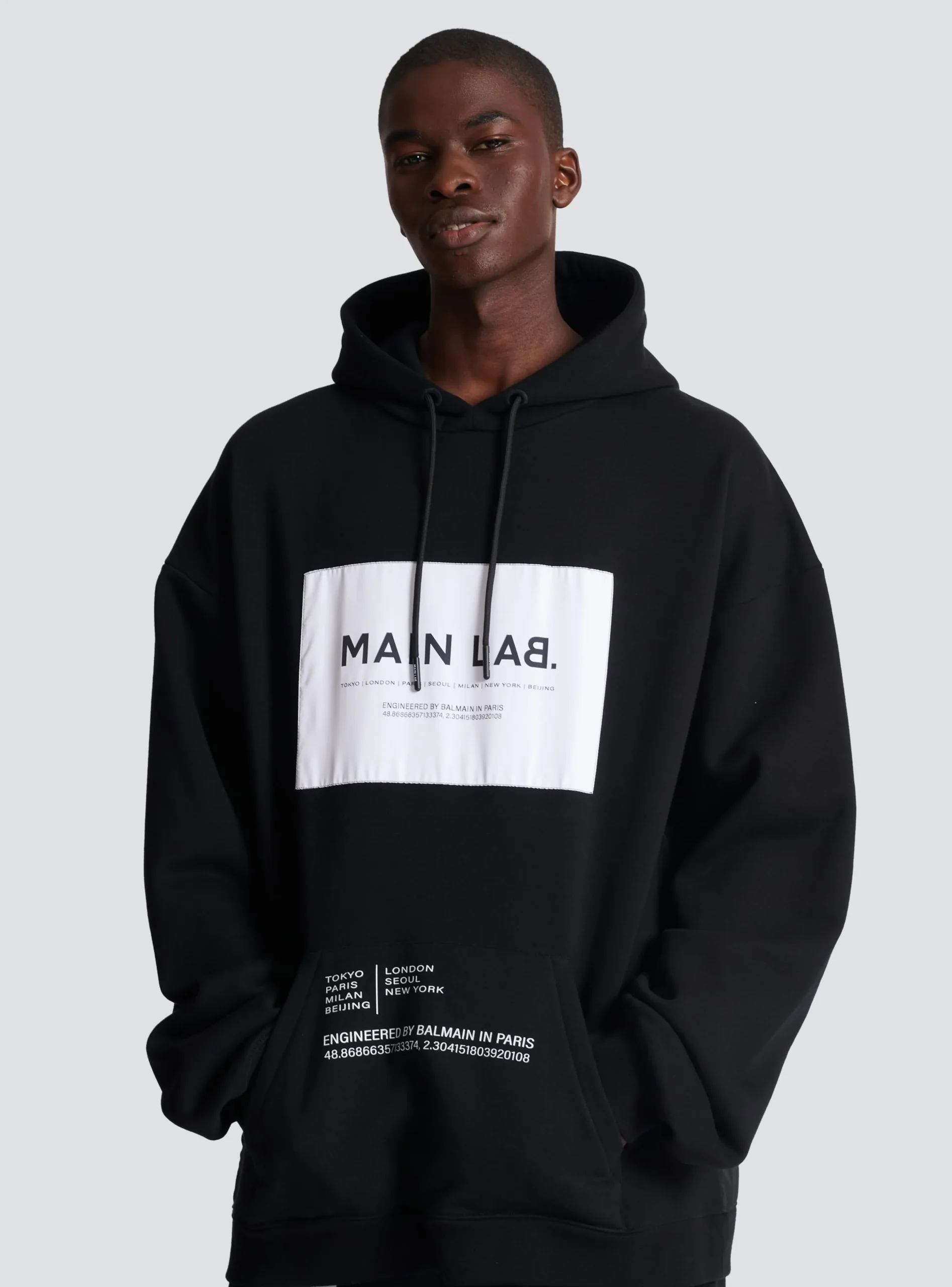Main Lab Label Hoodie-Balmain Flash Sale