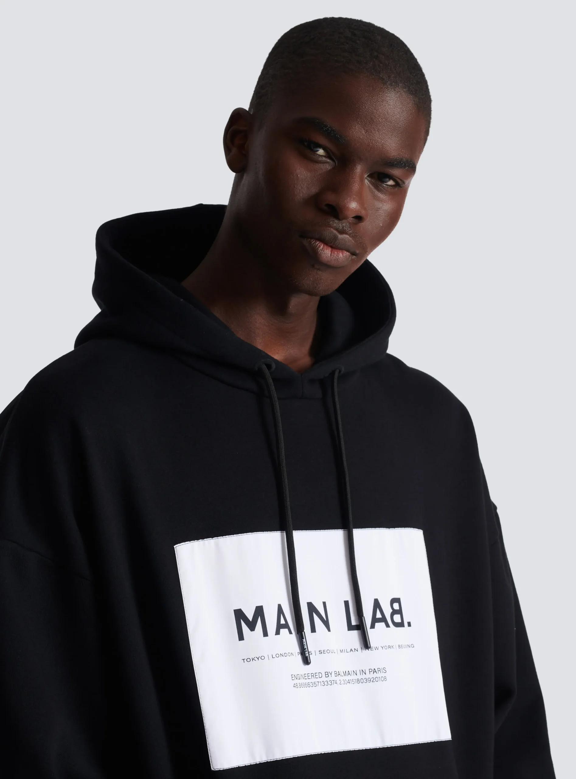 Main Lab Label Hoodie-Balmain Flash Sale