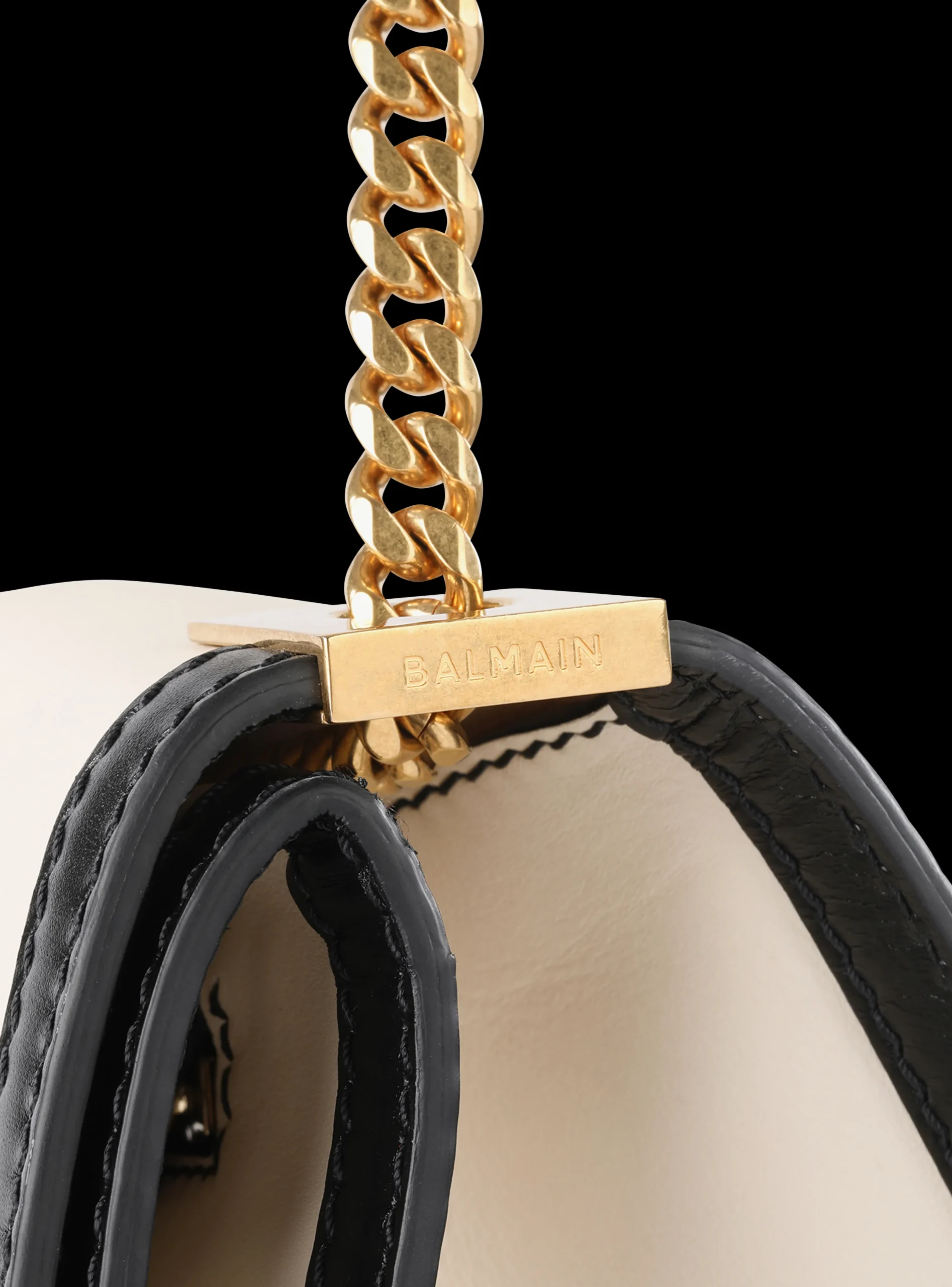 Medium-sized Black And Leather 1945 Heritage Bag-Balmain Store