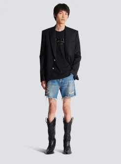 Metallic Flocked T-shirt-Balmain Cheap