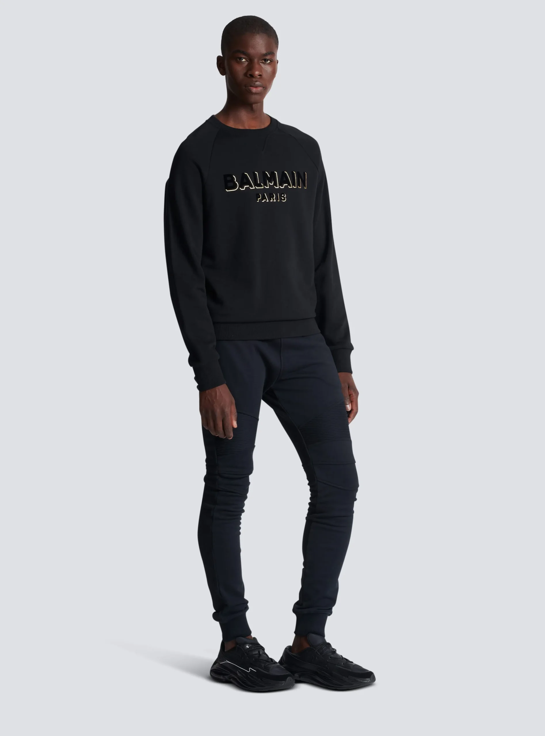 Metallic Flocked Sweatshirt-Balmain Best Sale