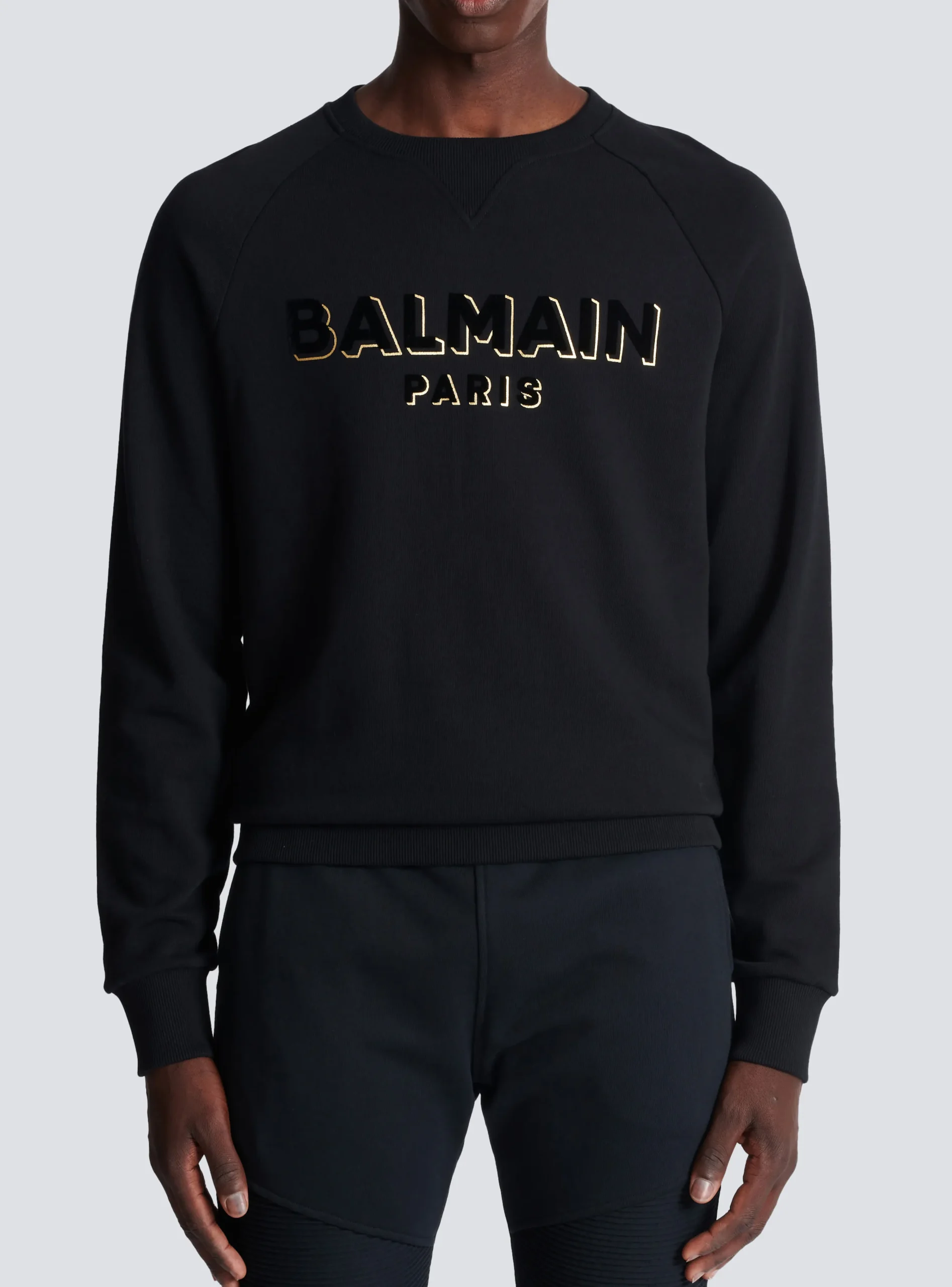Metallic Flocked Sweatshirt-Balmain Best Sale