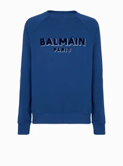 Metallic Flocked Sweatshirt-Balmain Online