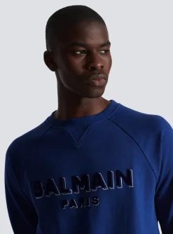 Metallic Flocked Sweatshirt-Balmain Online