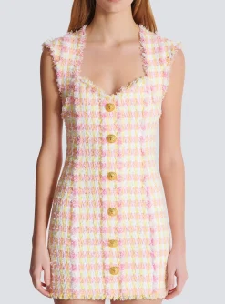 Miami Tweed Dress With Buttons-Balmain Best