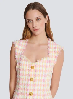 Miami Tweed Dress With Buttons-Balmain Best