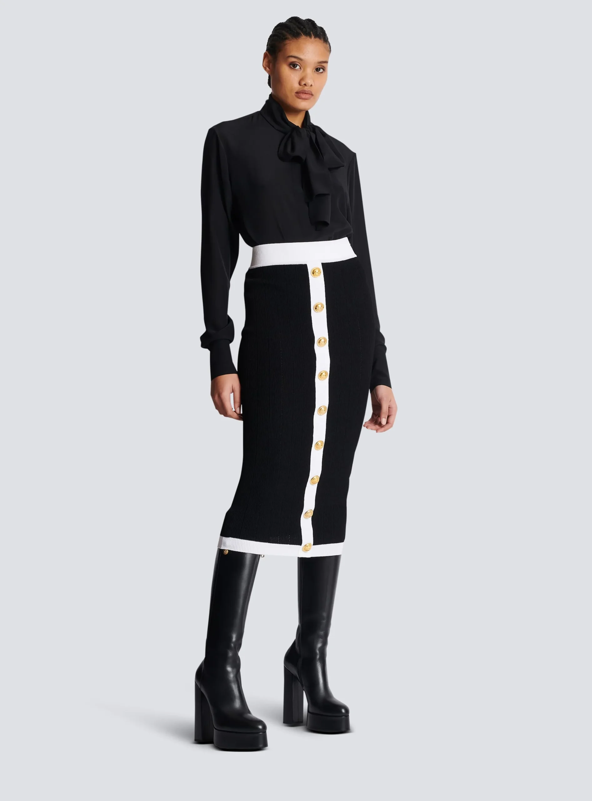 Midi Knit Skirt-Balmain Discount
