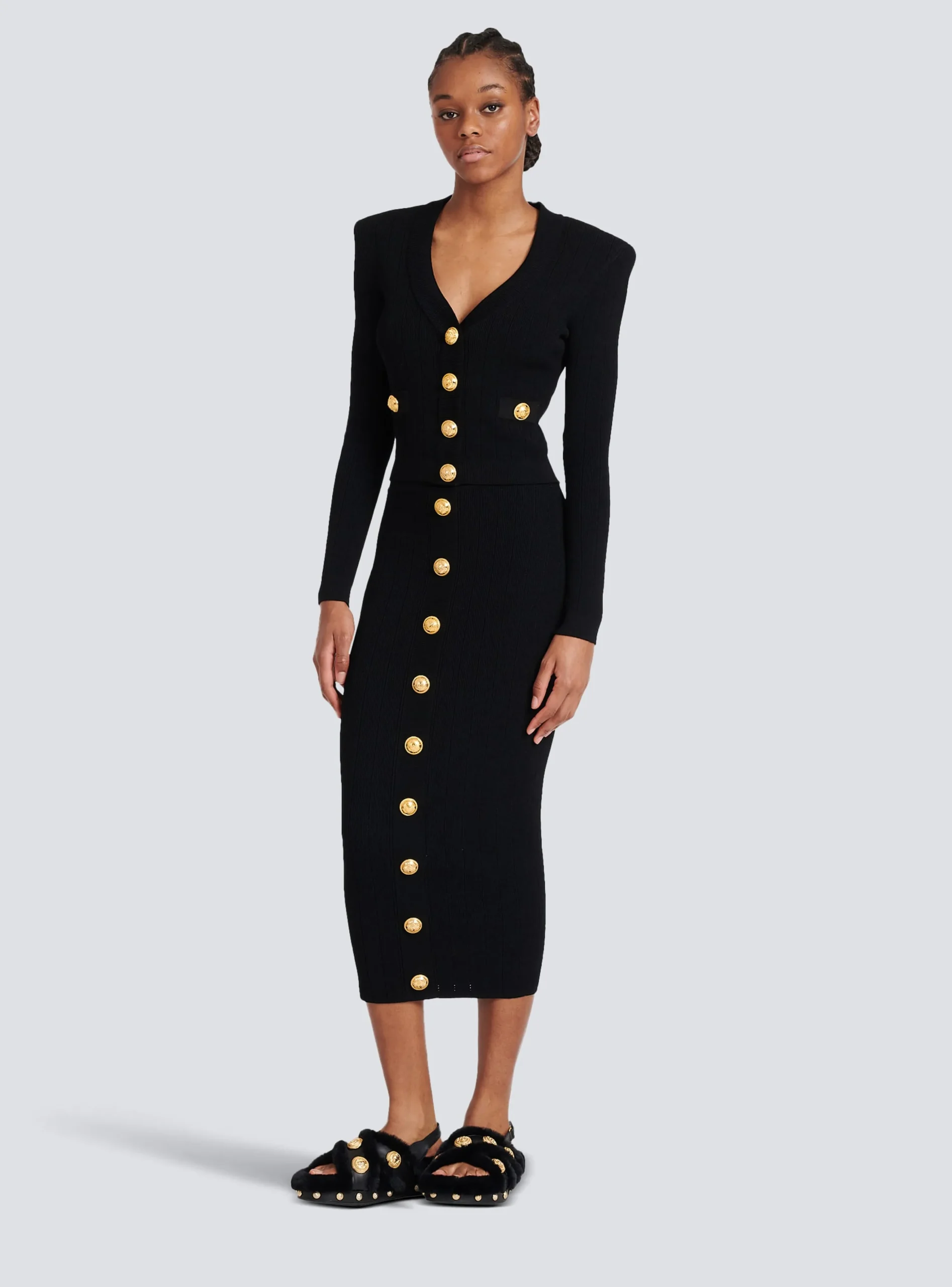 Mid-length Knit Skirt-Balmain Outlet