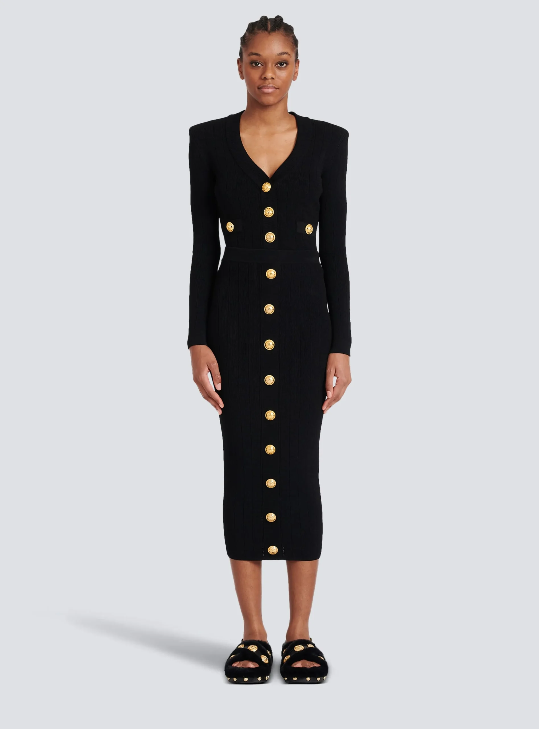 Mid-length Knit Skirt-Balmain Outlet