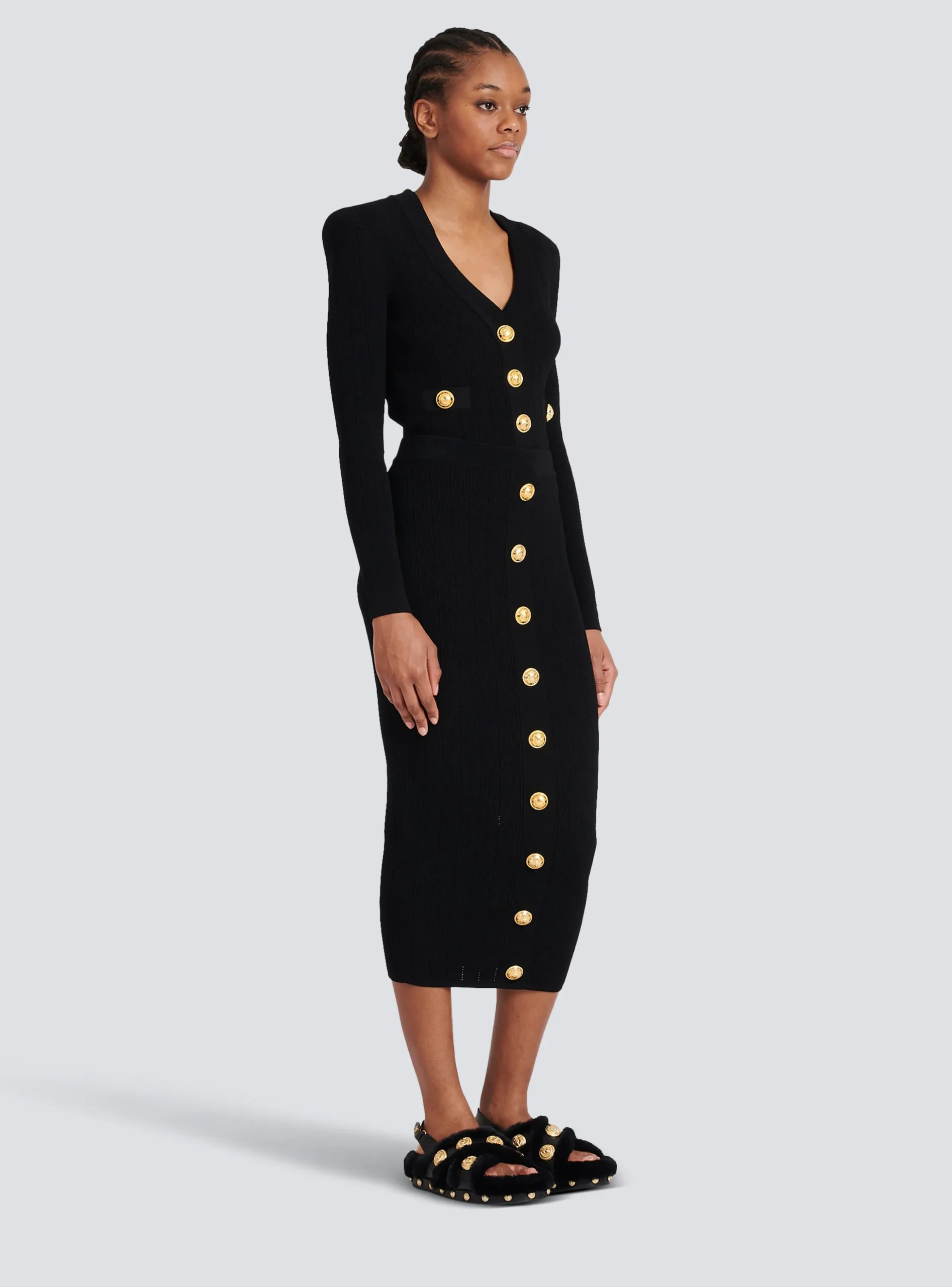 Mid-length Knit Skirt-Balmain Outlet