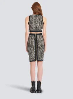 Mid-length Knit Skirt With Monogram-Balmain Online