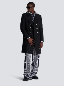 Mid-length Military-style Coat-Balmain Flash Sale