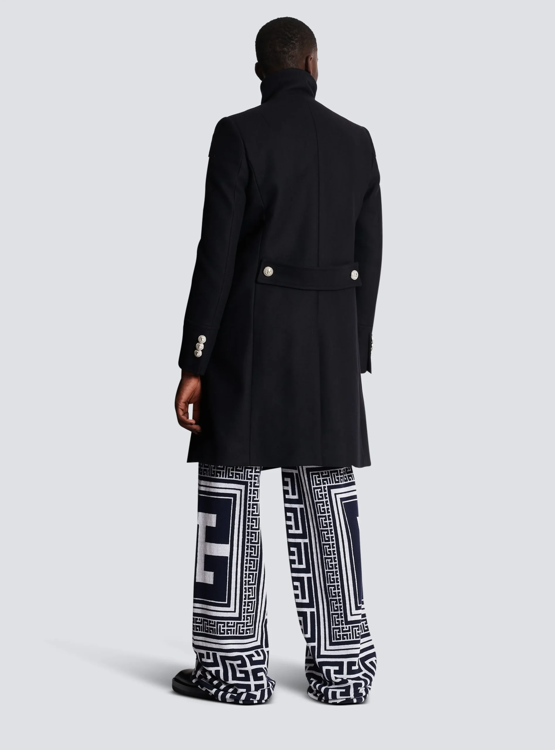 Mid-length Military-style Coat-Balmain Flash Sale