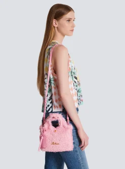 Mini B-Army Grocery Bag In Tweed-Balmain Cheap