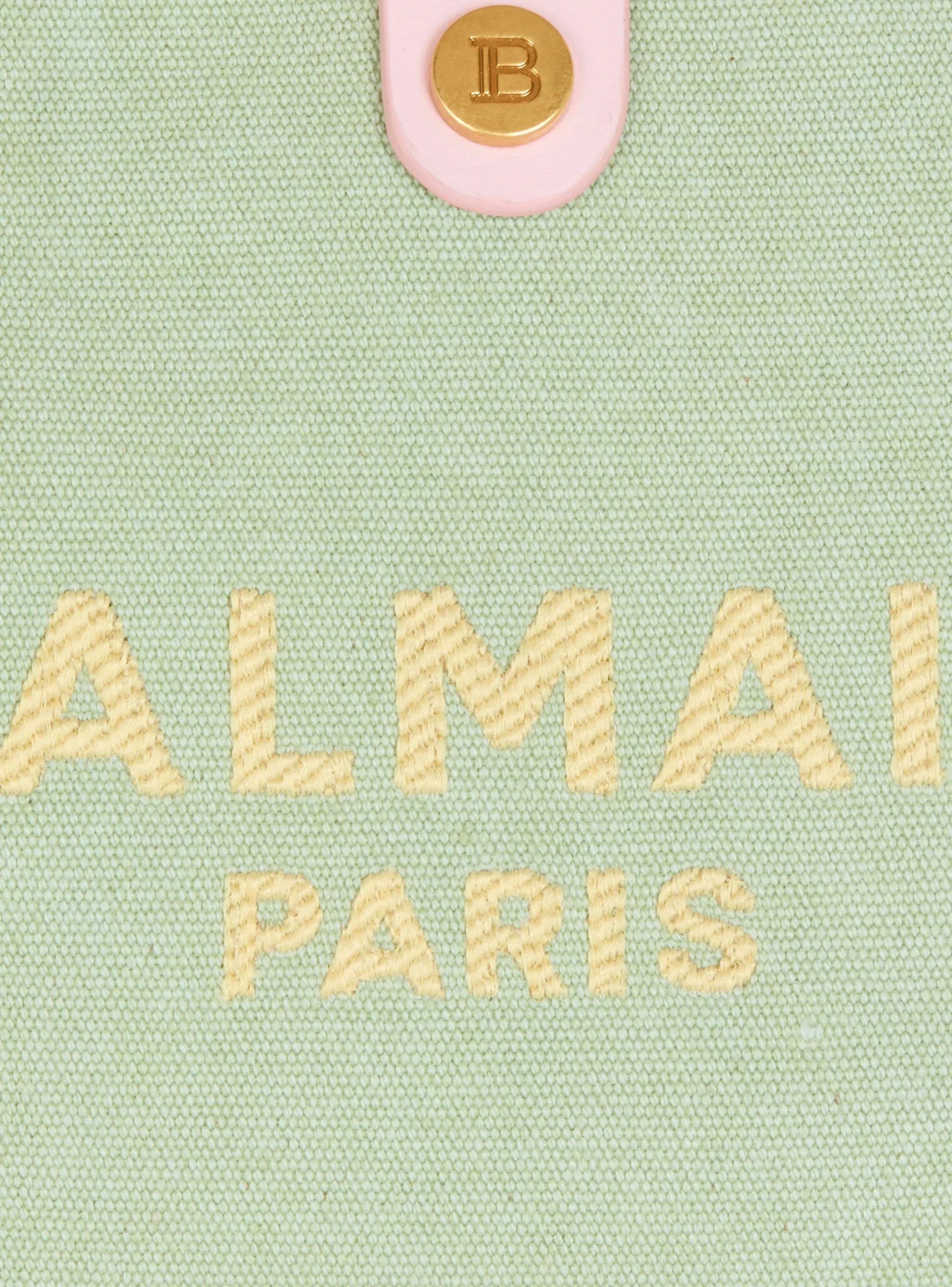Mini Canvas And Leather B-Army Grocery Bag-Balmain Discount
