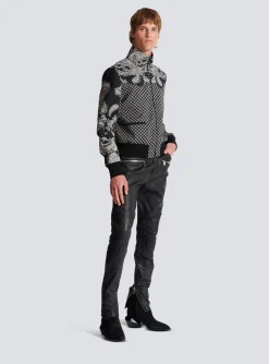 Mini Monogram And Paisley Bomber Jacket-Balmain Online