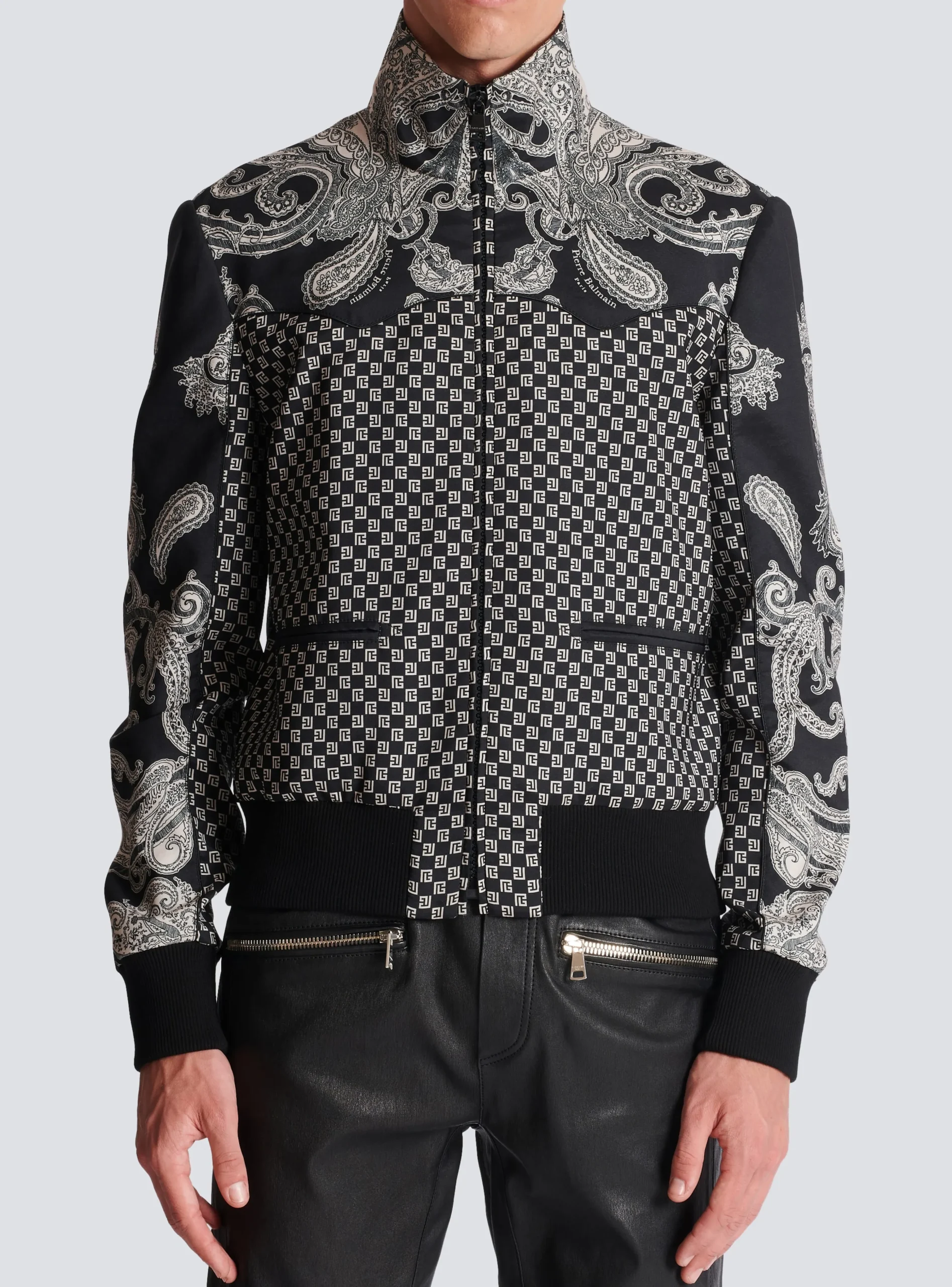 Mini Monogram And Paisley Bomber Jacket-Balmain Online