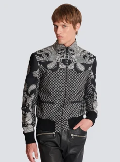 Mini Monogram And Paisley Bomber Jacket-Balmain Online