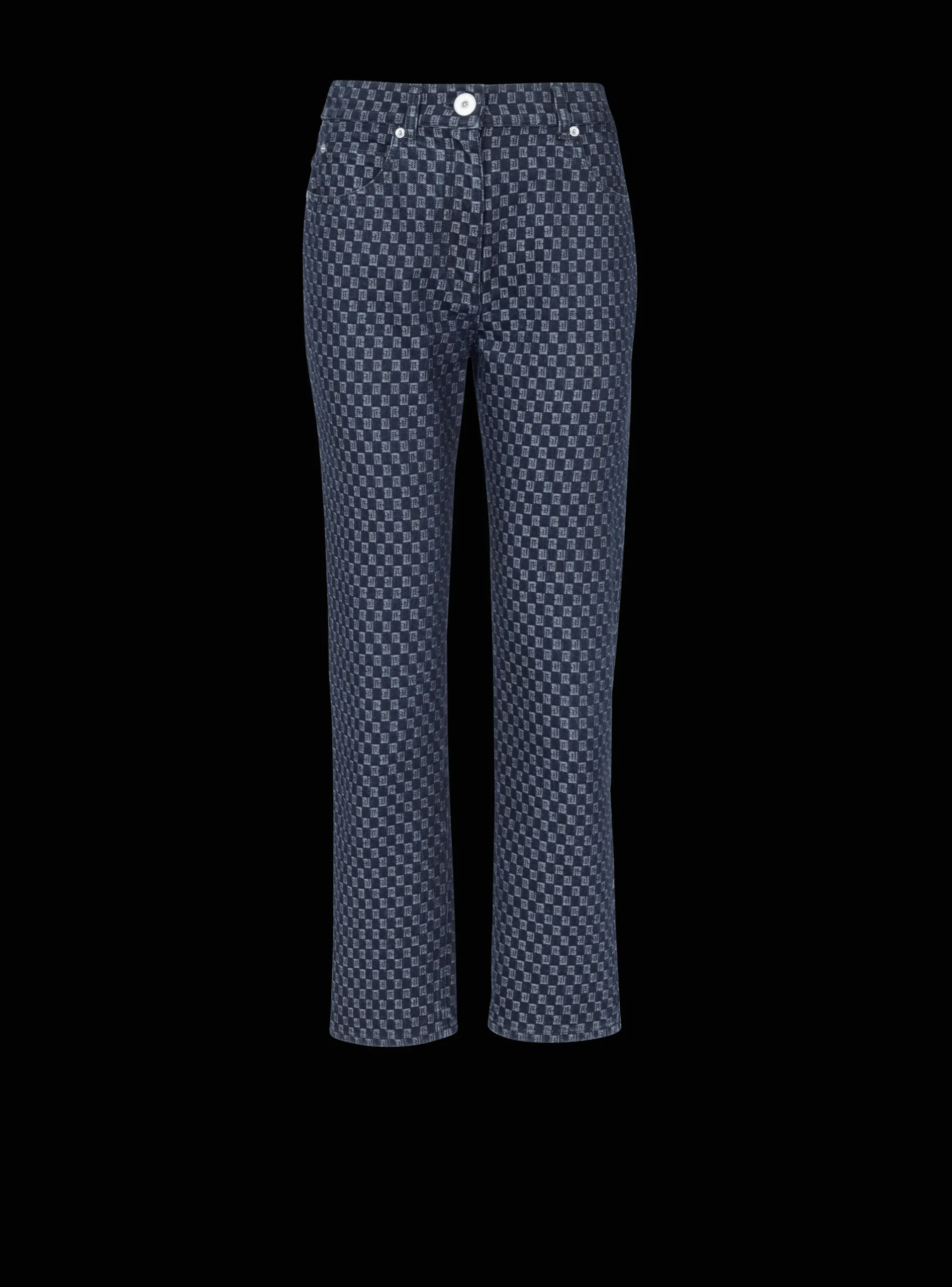 Mini Monogram Denim Jeans-Balmain Best