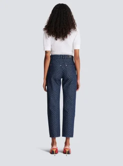 Mini Monogram Denim Jeans-Balmain Best