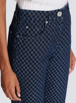 Mini Monogram Denim Jeans-Balmain Best
