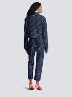 Mini Monogram Jacquard Denim Jacket-Balmain Cheap
