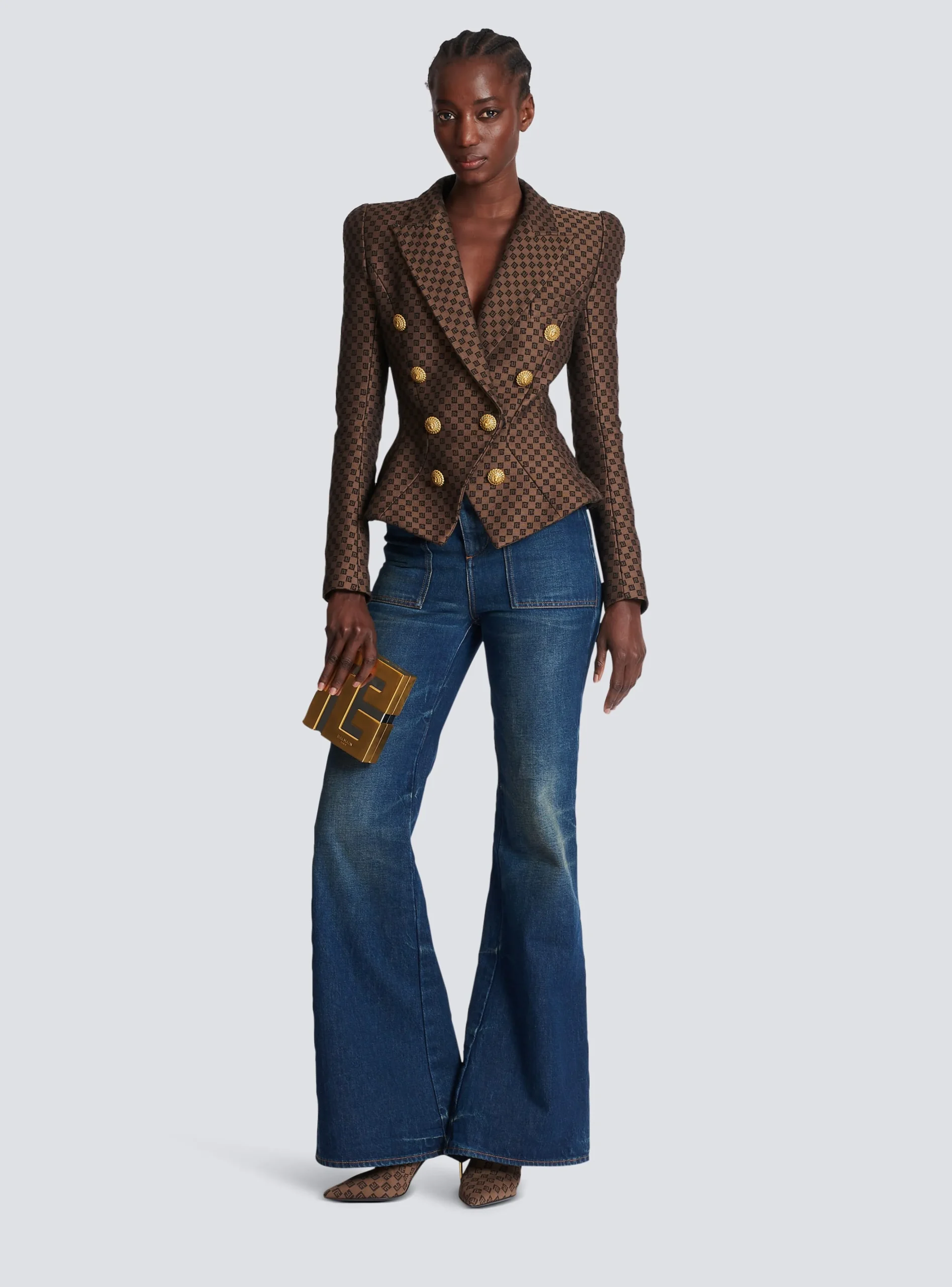 Mini Monogram Jacquard Jacket-Balmain New