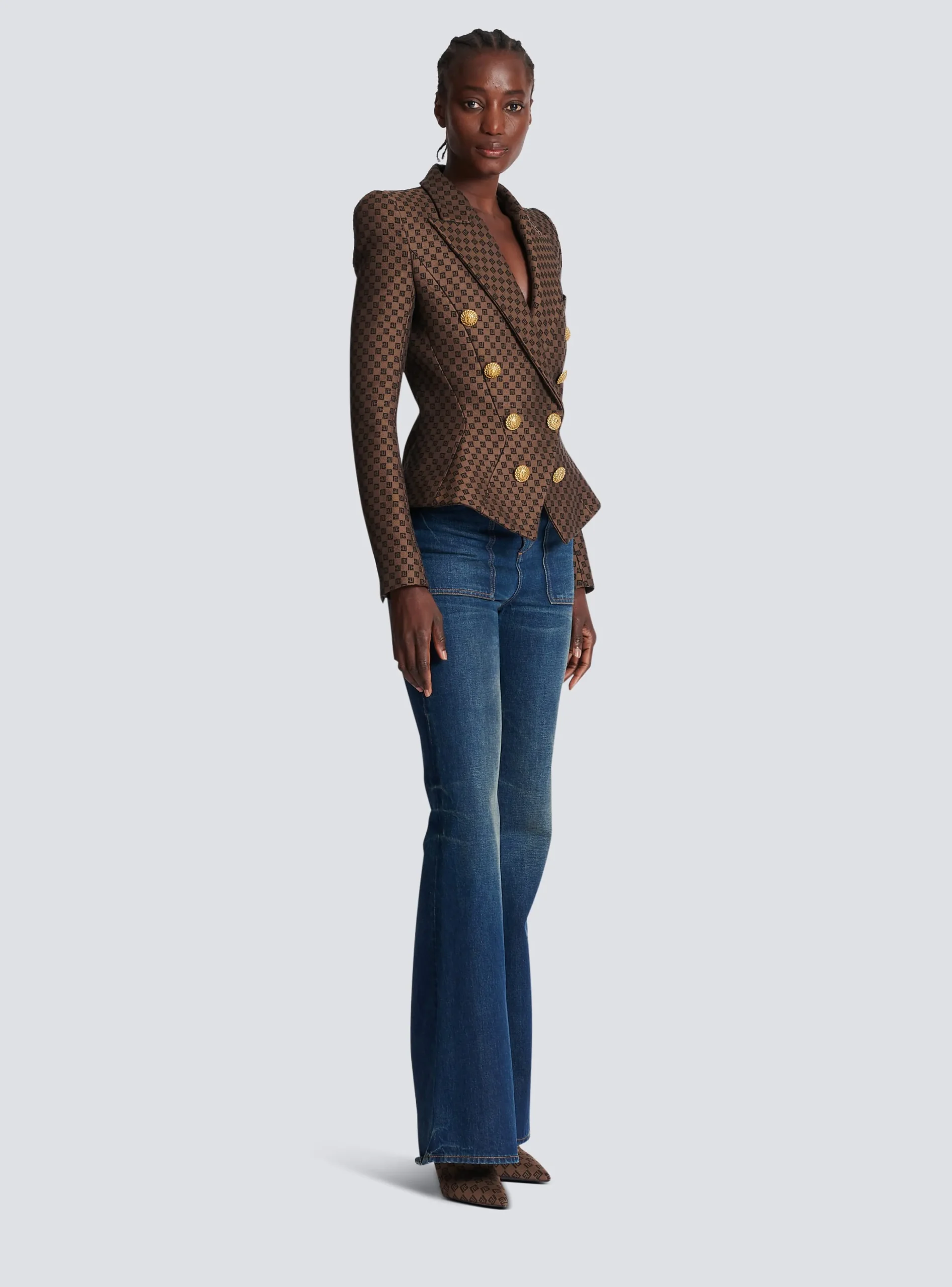 Mini Monogram Jacquard Jacket-Balmain New