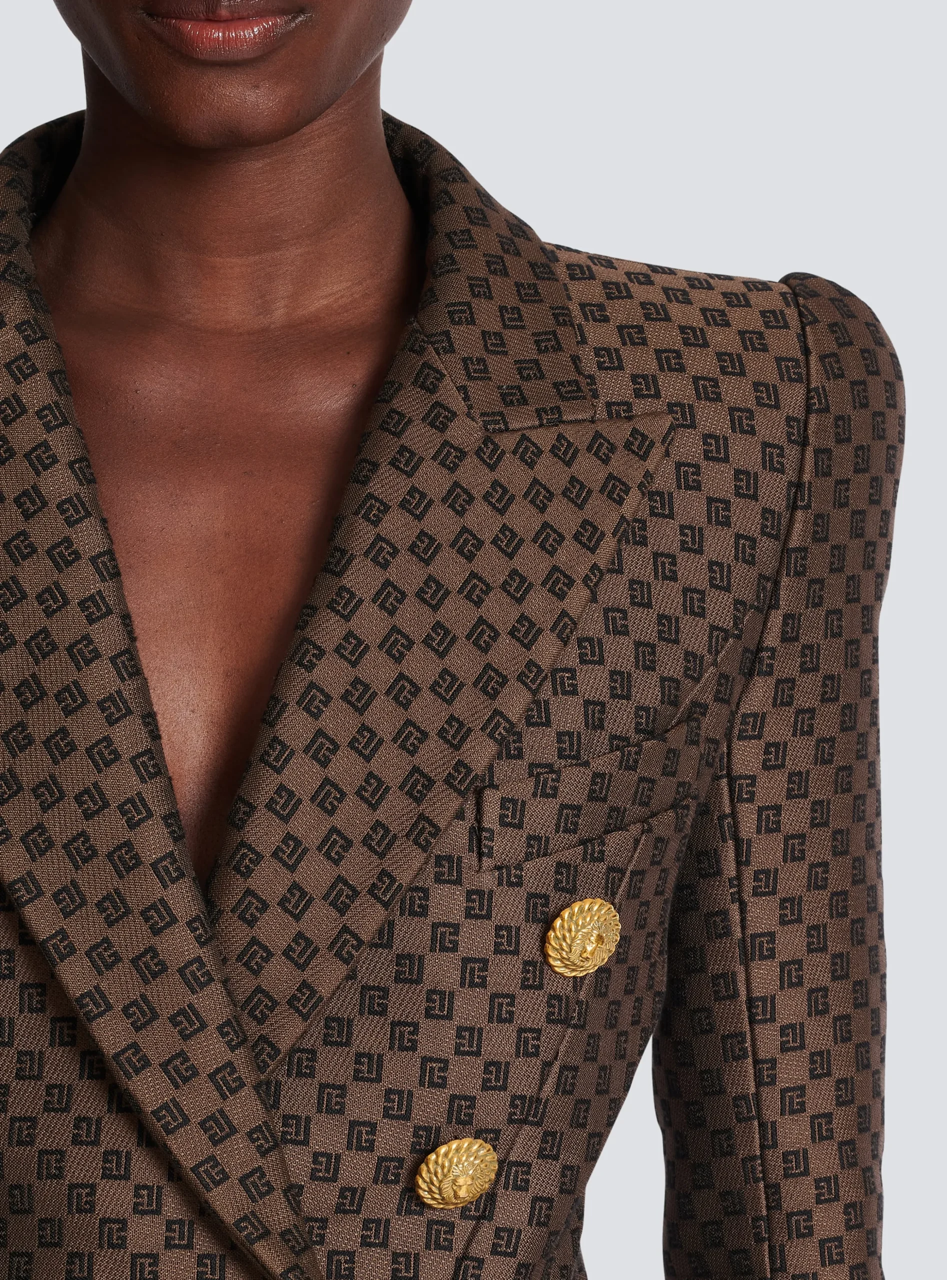 Mini Monogram Jacquard Jacket-Balmain New