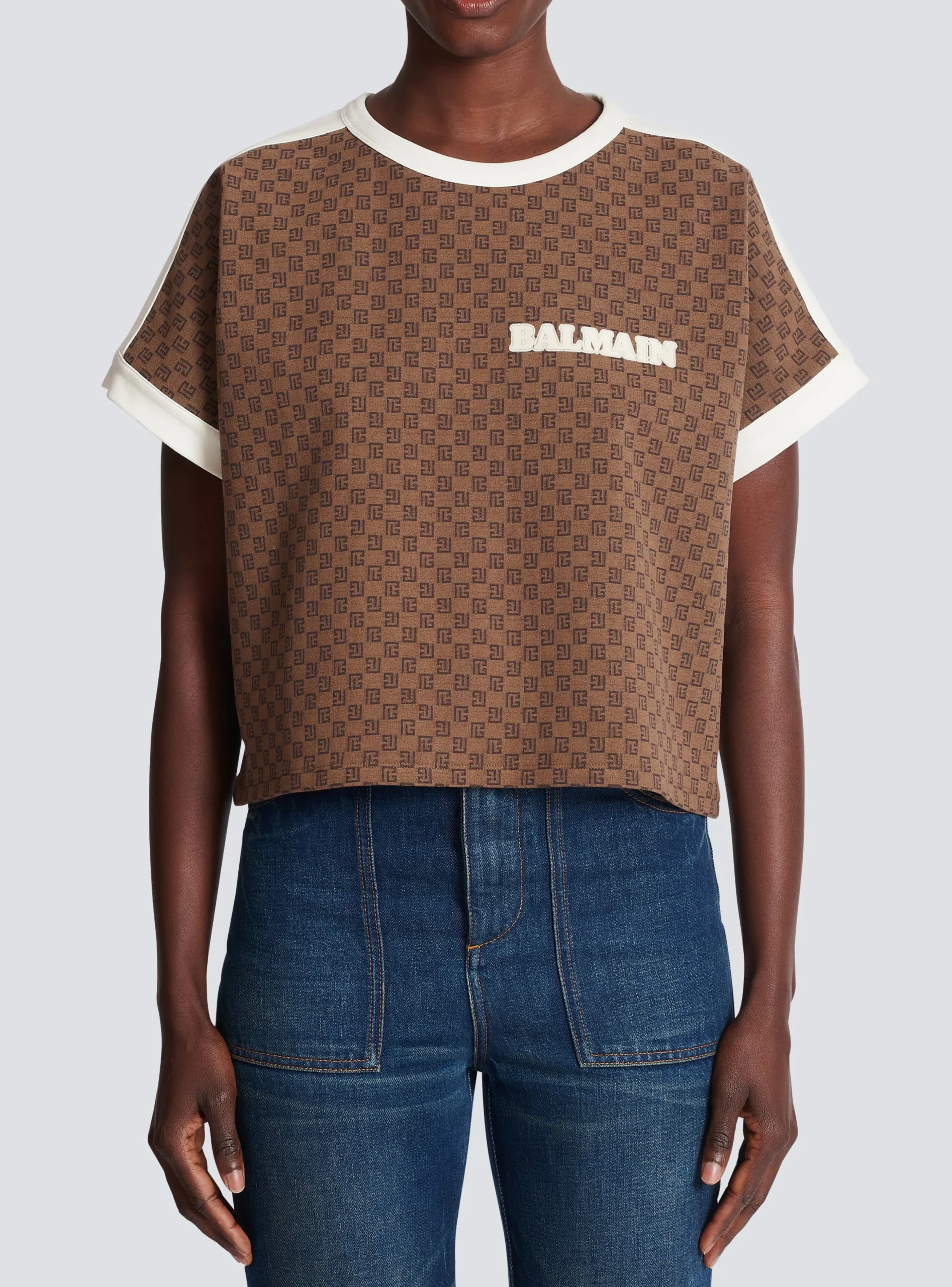 Mini Monogram Jacquard Jersey T-shirt-Balmain Flash Sale