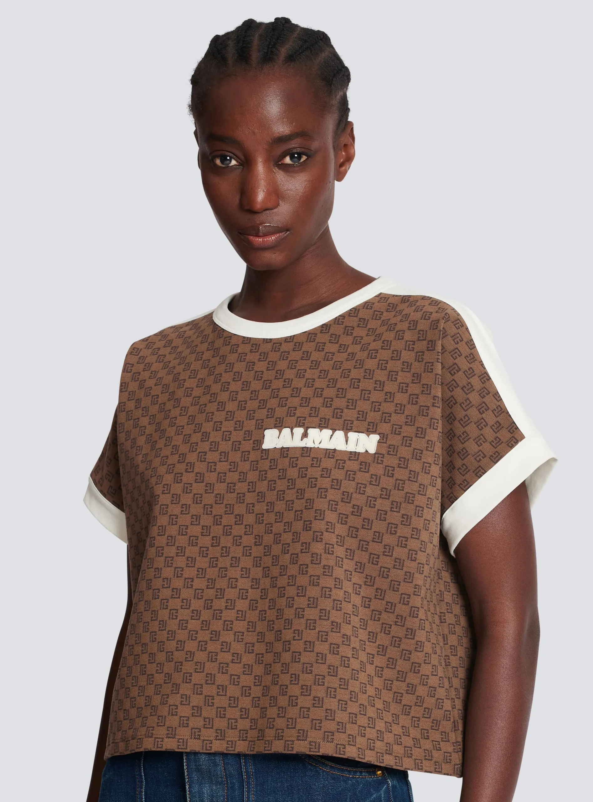 Mini Monogram Jacquard Jersey T-shirt-Balmain Flash Sale