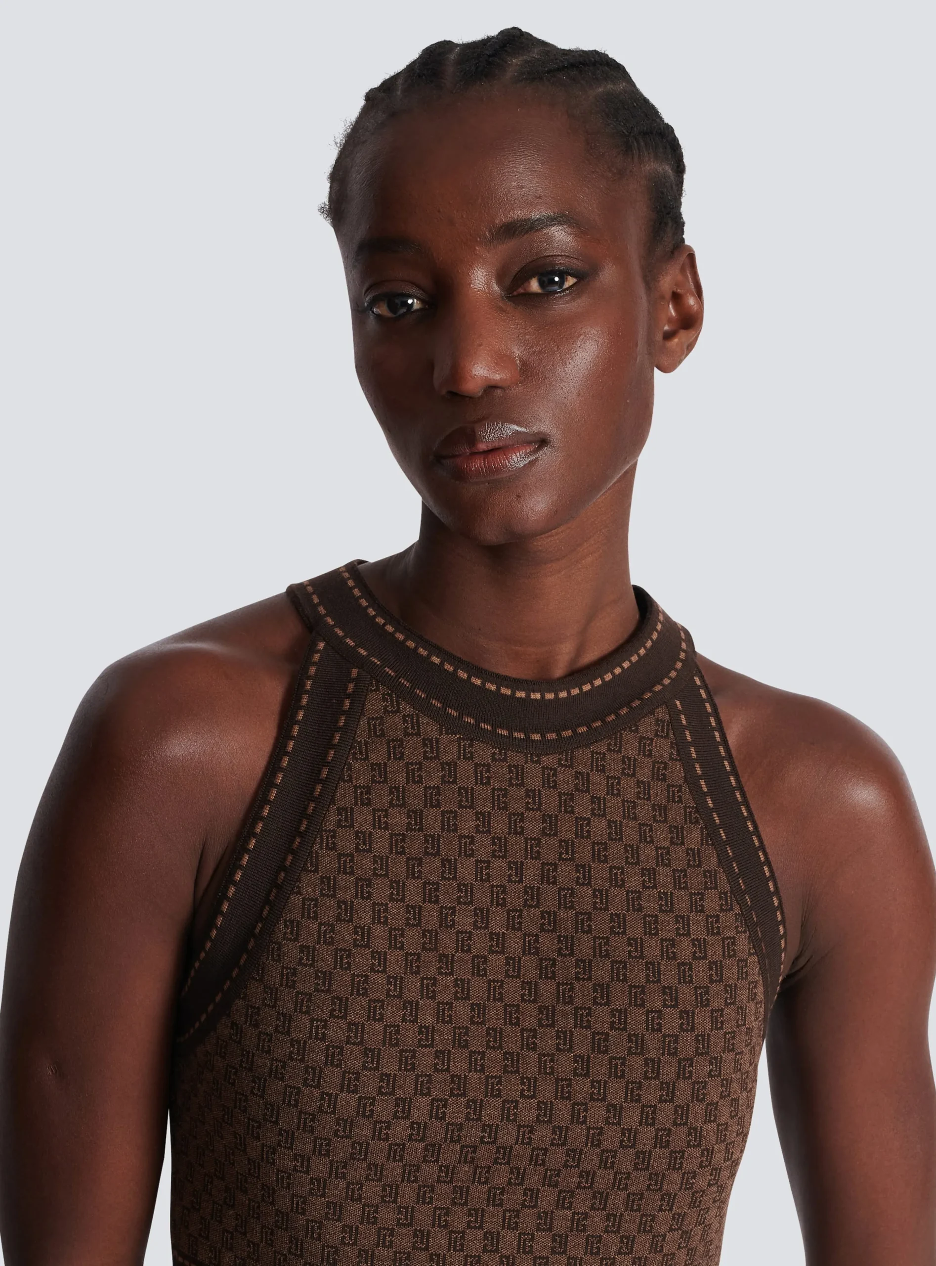 Mini Monogram Jacquard Top-Balmain New