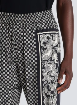 Mini Monogram Paisley Print Trousers-Balmain Best Sale